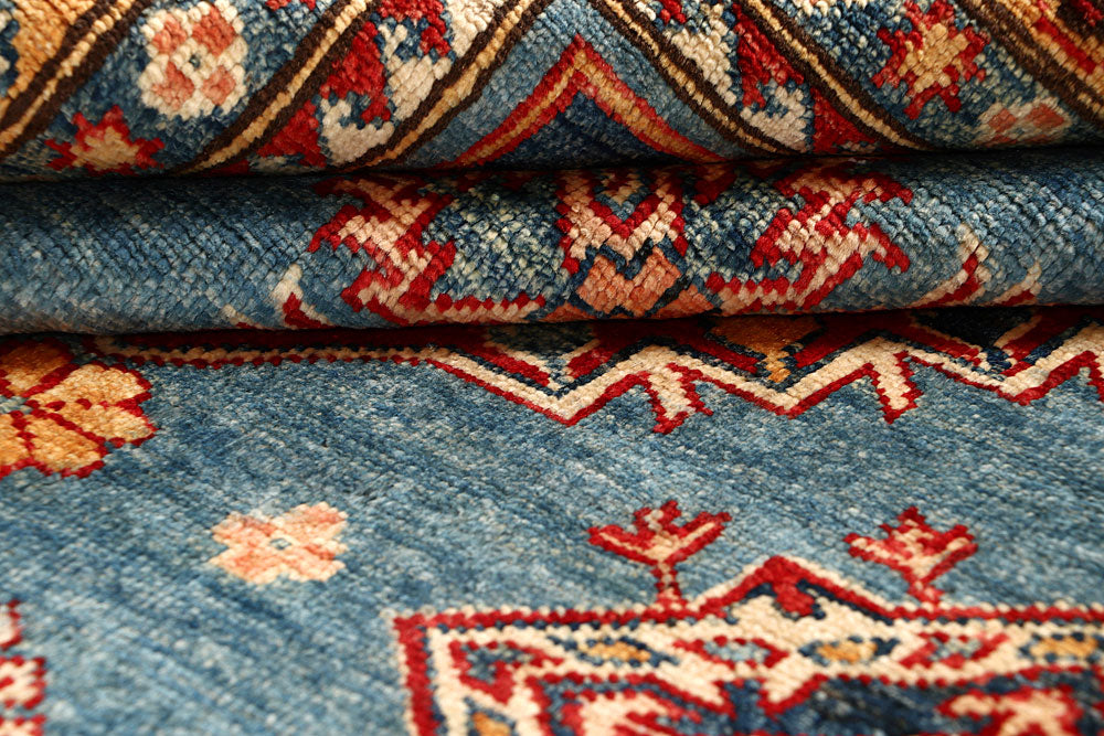 Steel Blue Kazak 8' x 11' 4 - No. 67783 - ALRUG Rug Store