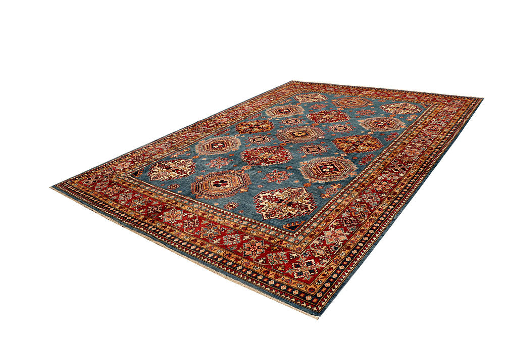 Steel Blue Kazak 8' x 11' 4 - No. 67783 - ALRUG Rug Store