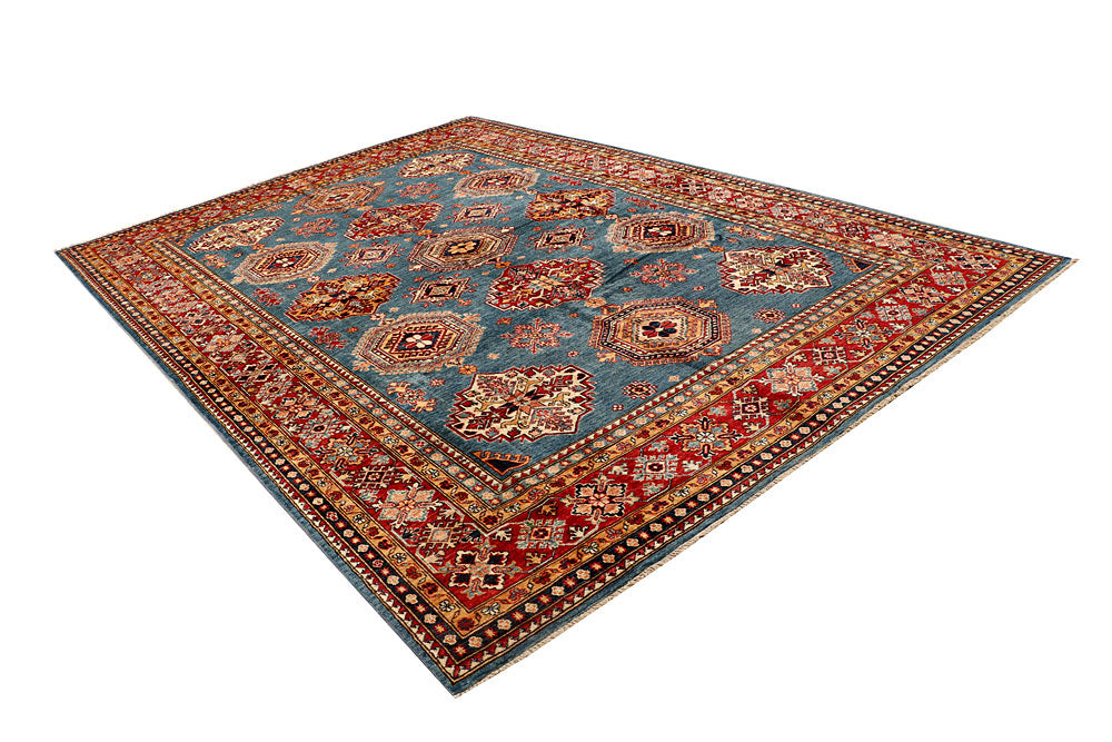 Steel Blue Kazak 8' x 11' 4 - No. 67783 - ALRUG Rug Store