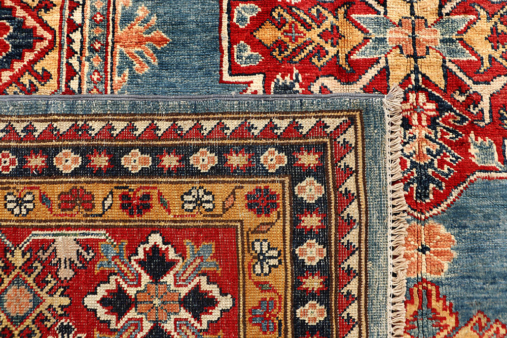 Steel Blue Kazak 8' x 11' 4 - No. 67783 - ALRUG Rug Store