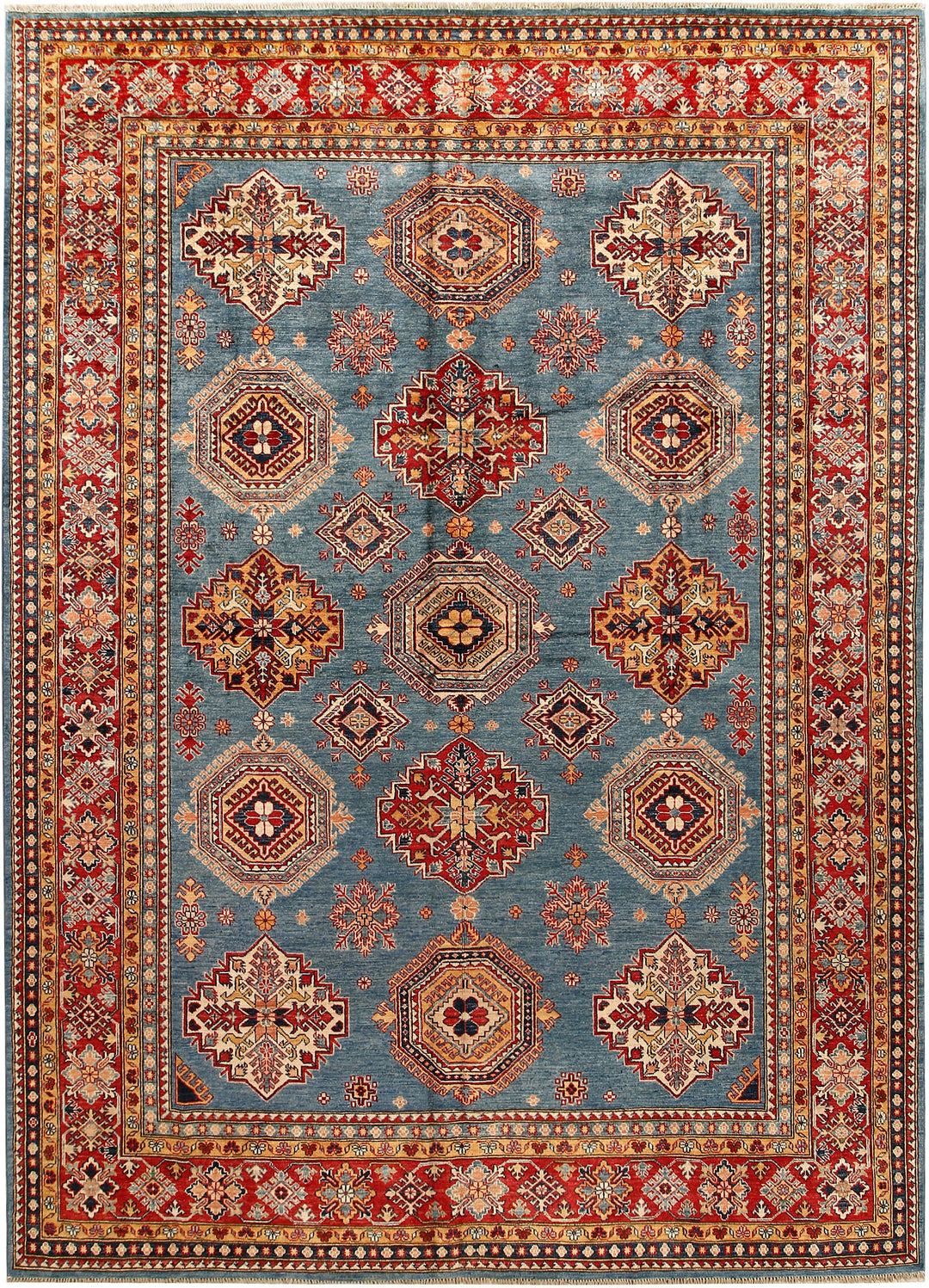 Steel Blue Kazak 8' x 11' 4 - No. 67783 - ALRUG Rug Store