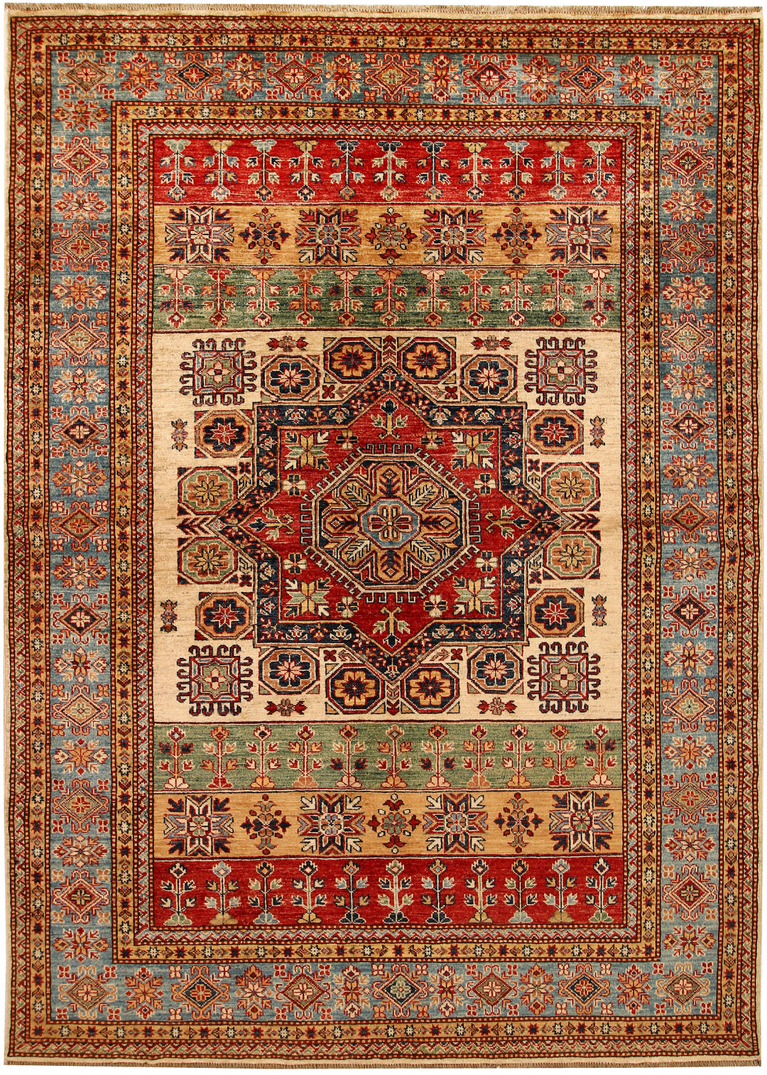 Multi Colored Kazak 5' 8 x 7' 10 - No. 67788 - ALRUG Rug Store