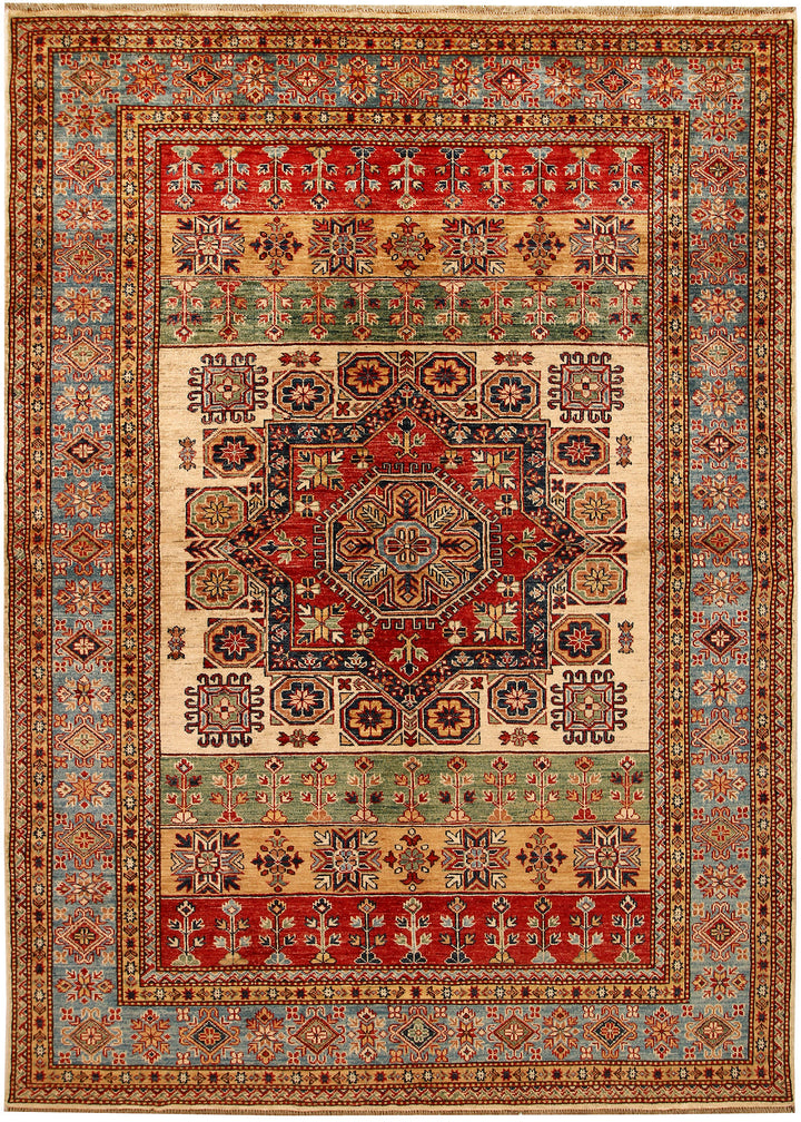 Multi Colored Kazak 5' 8 x 7' 10 - No. 67788 - ALRUG Rug Store