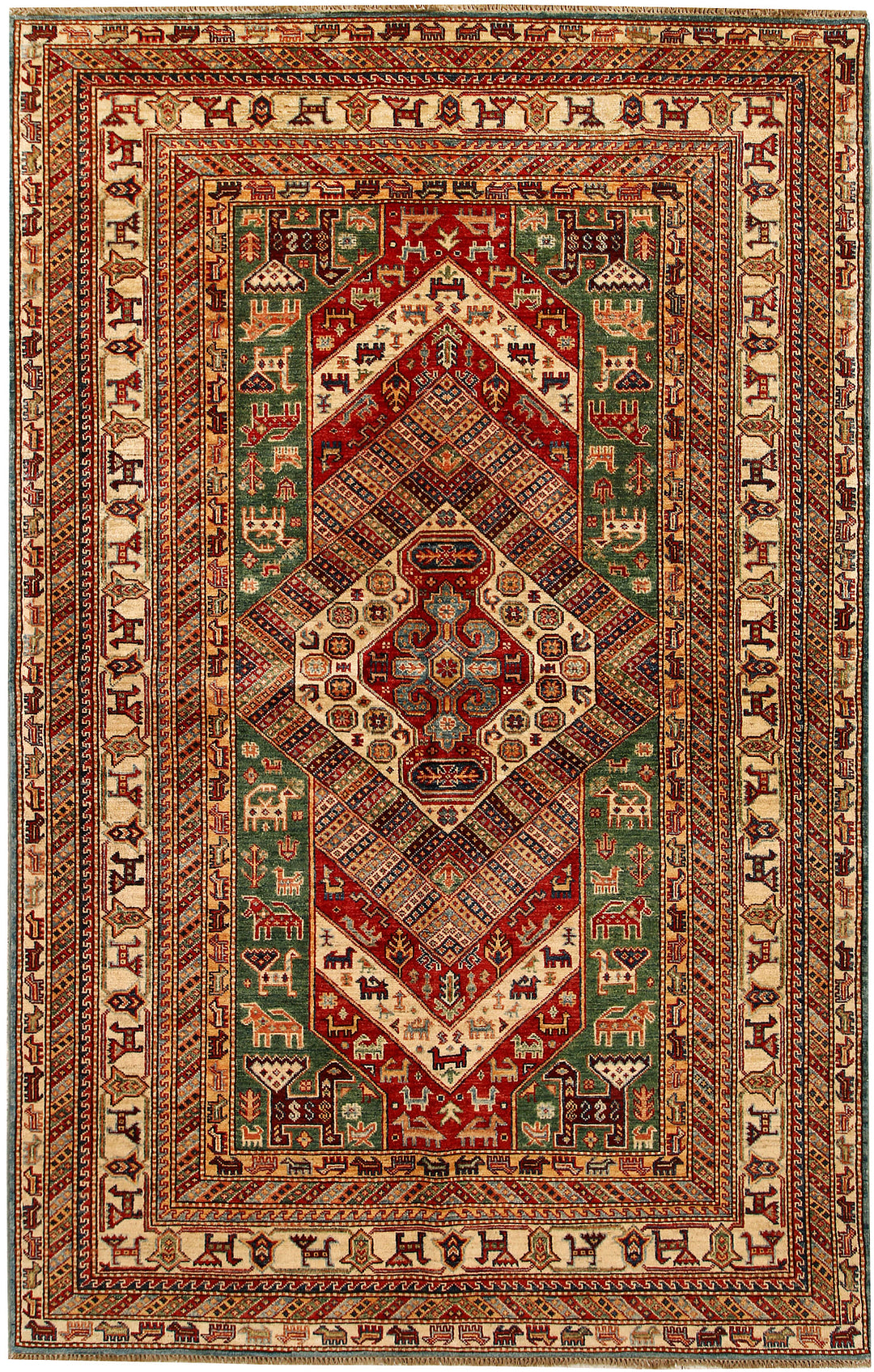 Multi Colored Kazak 5' 5 x 8' 7 - No. 67789 - ALRUG Rug Store