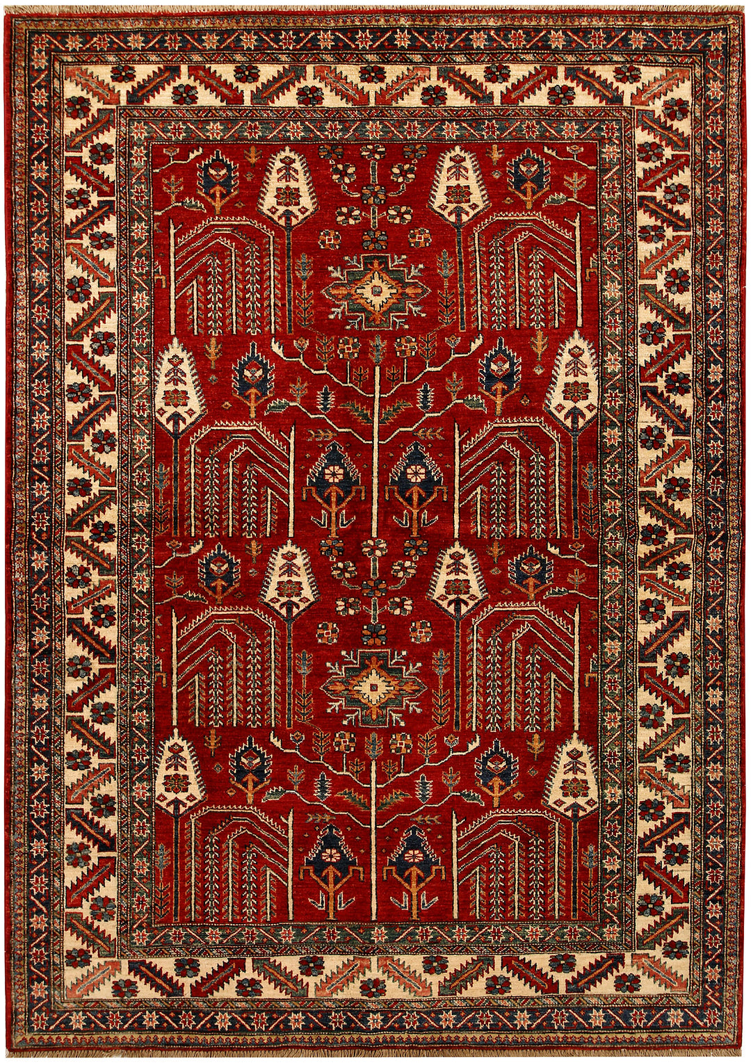 Firebrick Kazak 5' 6 x 7' 10 - No. 67790 - ALRUG Rug Store
