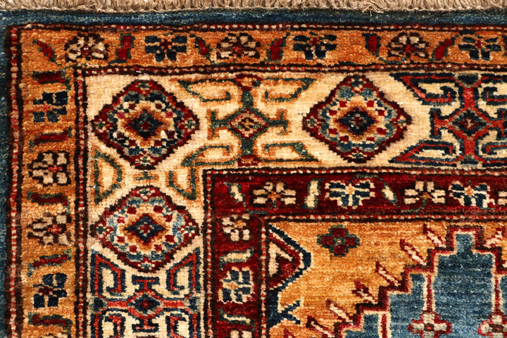 Steel Blue Kazak 2' 7 x 10' - No. 67794 - ALRUG Rug Store