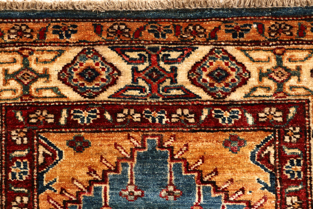 Steel Blue Kazak 2' 7 x 10' - No. 67794 - ALRUG Rug Store