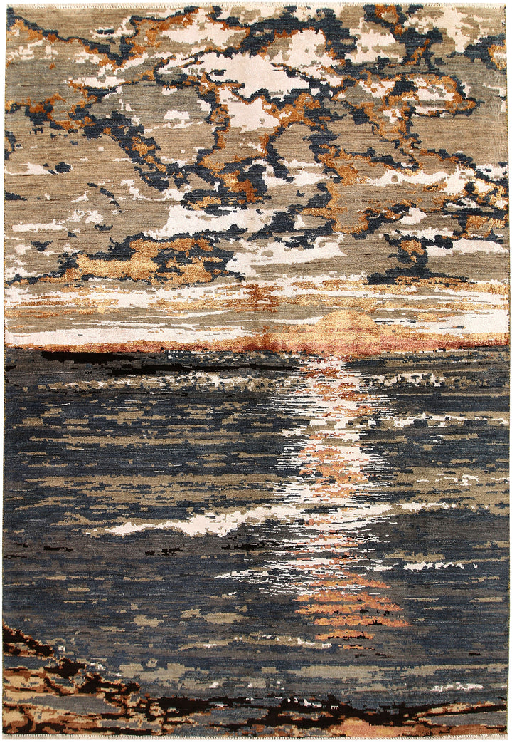 Multi Colored Abstract 6' 4 x 9' 1 - No. 67796 - ALRUG Rug Store