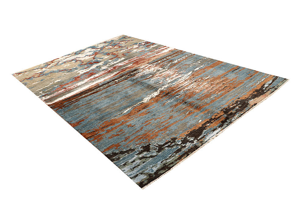 Multi Colored Abstract 6' 2 x 9' 3 - No. 67797 - ALRUG Rug Store