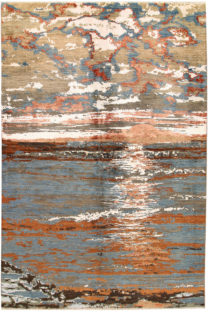 Multi Colored Abstract 6' 2 x 9' 3 - No. 67797 - ALRUG Rug Store