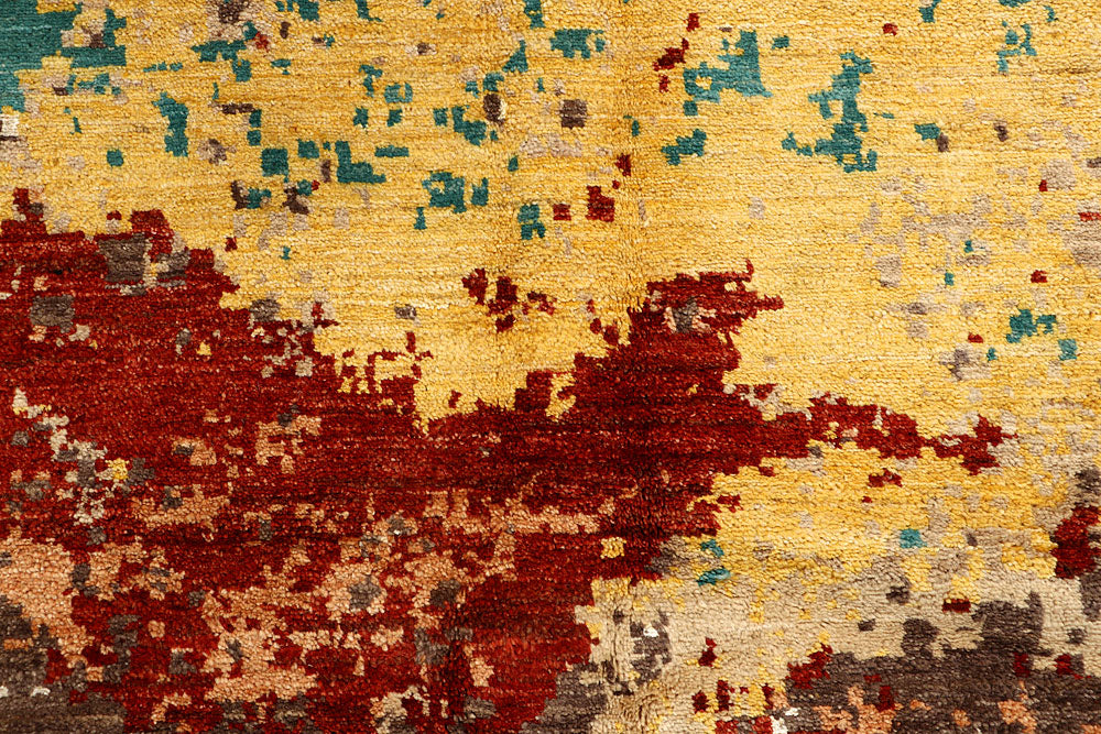 Multi Colored Abstract 6' 2 x 9' - No. 67798 - ALRUG Rug Store
