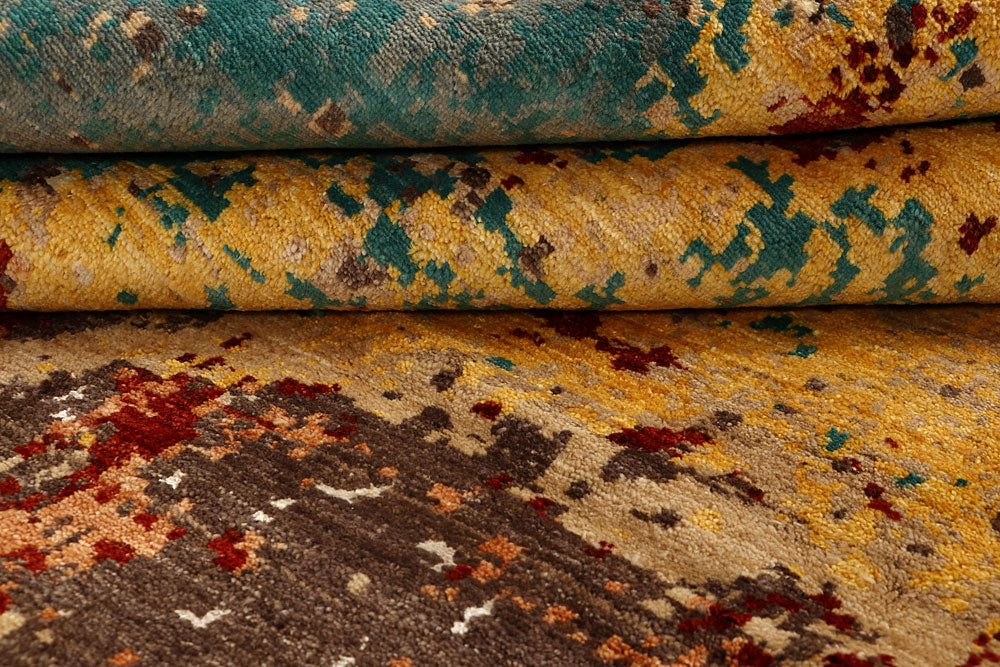 Multi Colored Abstract 6' 2 x 9' - No. 67798 - ALRUG Rug Store