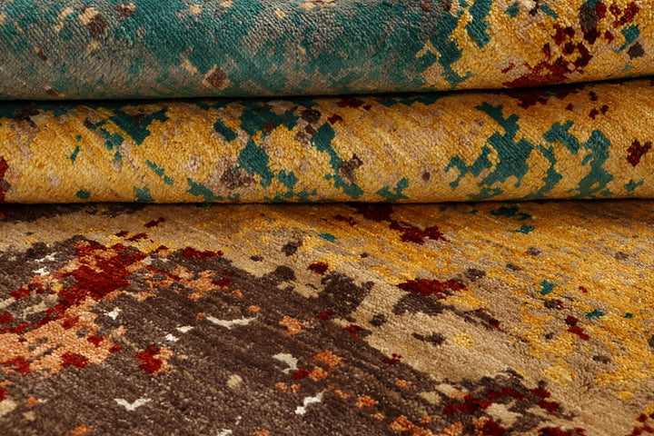 Multi Colored Abstract 6' 2 x 9' - No. 67798 - ALRUG Rug Store