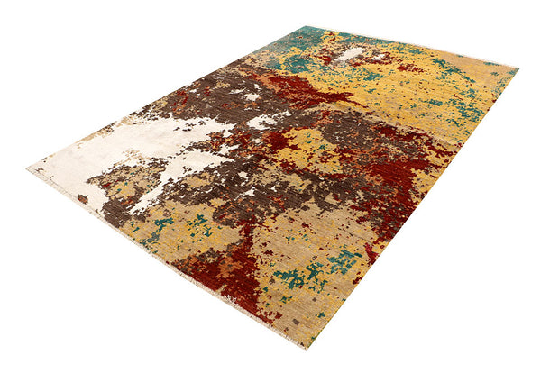 Multi Colored Abstract 6' 2 x 9' - No. 67798 - ALRUG Rug Store