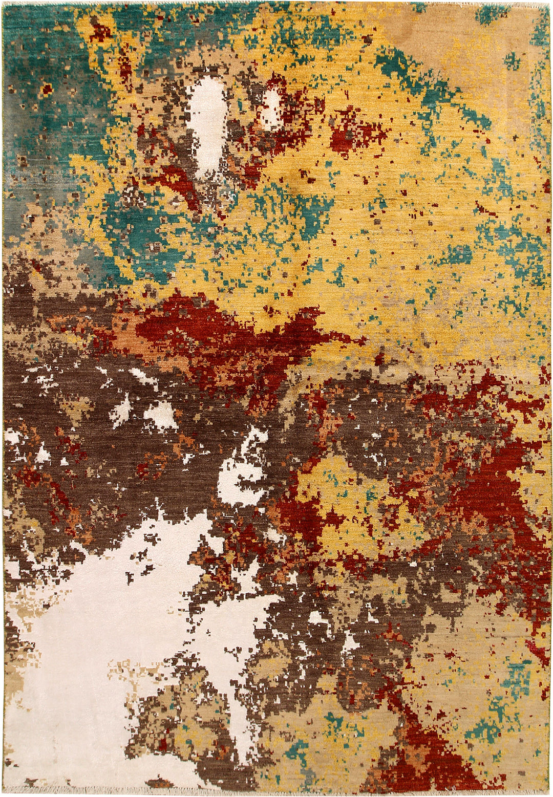 Multi Colored Abstract 6' 2 x 9' - No. 67798 - ALRUG Rug Store