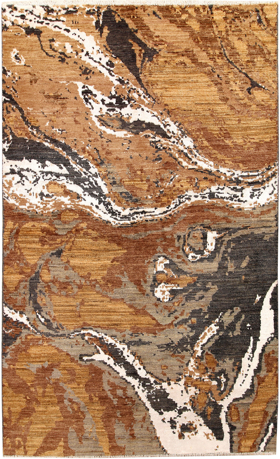 Afghan Abstract Rug 5' 1" x 8' 1" Hand-Knotted
