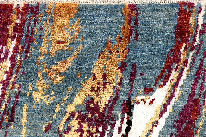 Multi Colored Abstract 4'  1" x 6'  3" - No. QA90424