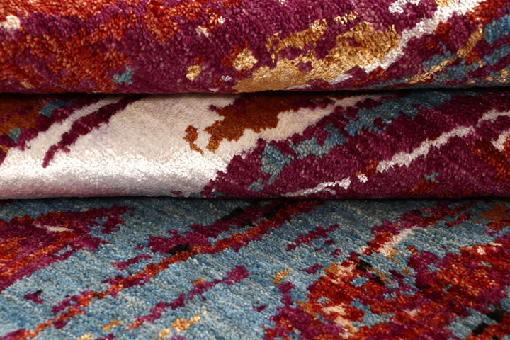 Multi Colored Abstract 4'  1" x 6'  3" - No. QA90424