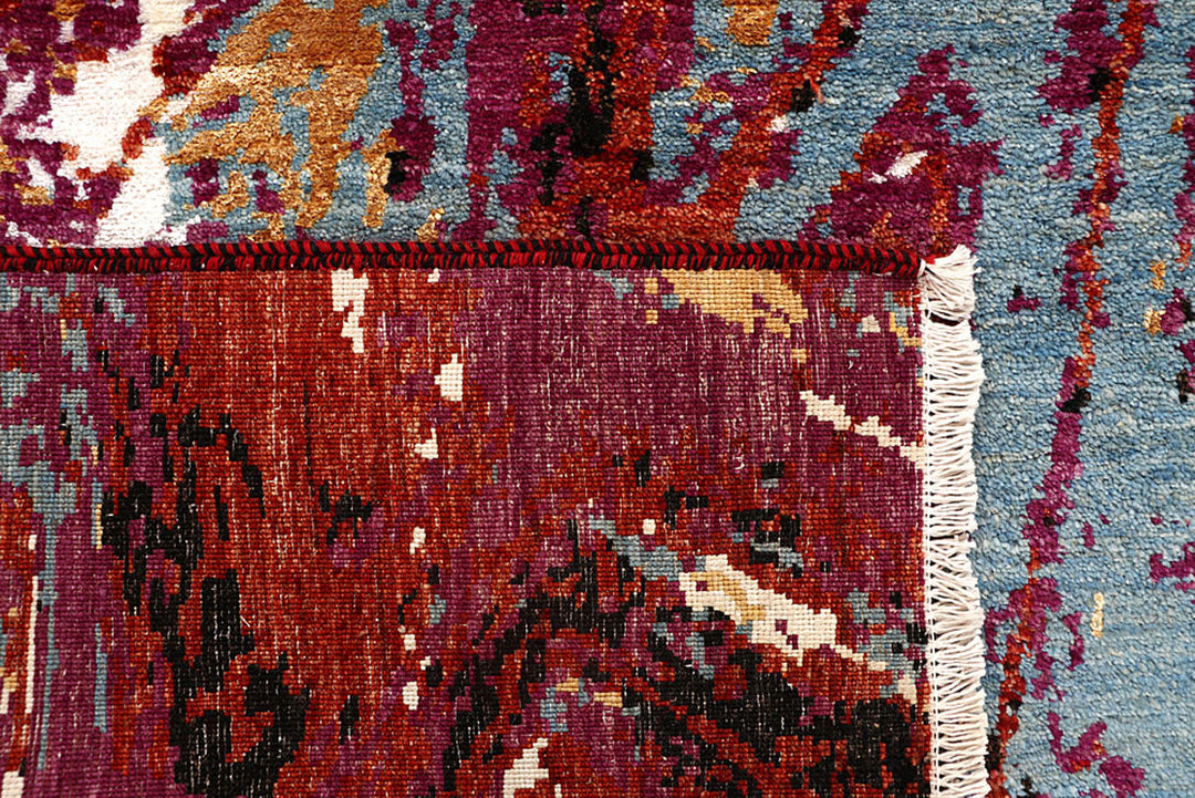 Multi Colored Abstract 4'  1" x 6'  3" - No. QA90424