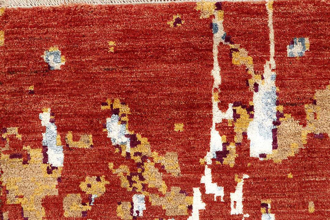 Multi Colored Abstract 4'  1" x 6'  3" - No. QA42634