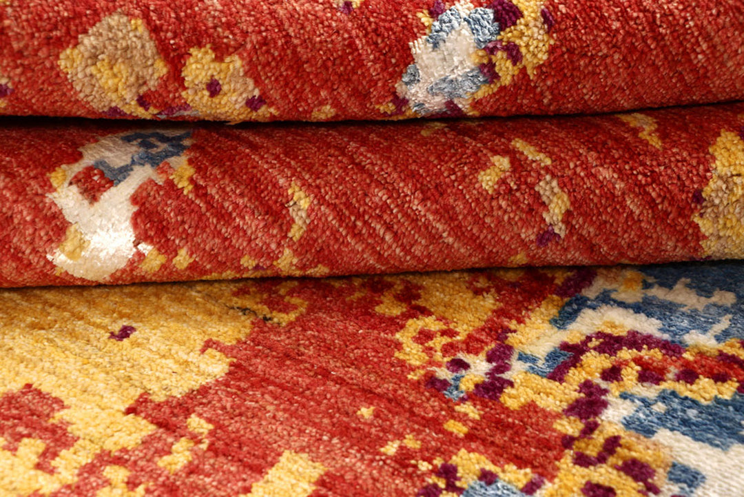 Multi Colored Abstract 4'  1" x 6'  3" - No. QA42634