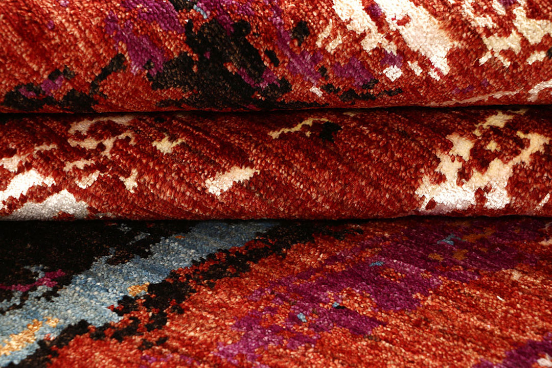 Multi Colored Abstract 4'  x" 6'  3" - No. QA79929