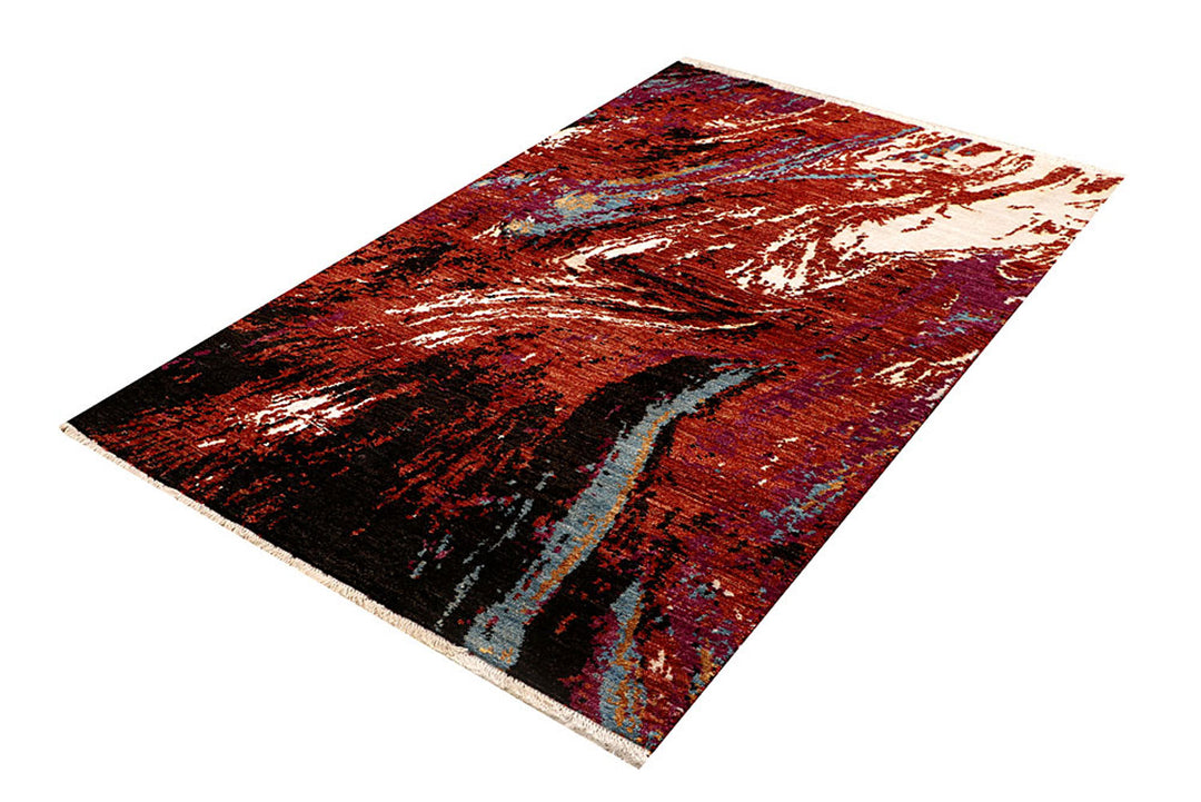 Multi Colored Abstract 4'  x" 6'  3" - No. QA79929