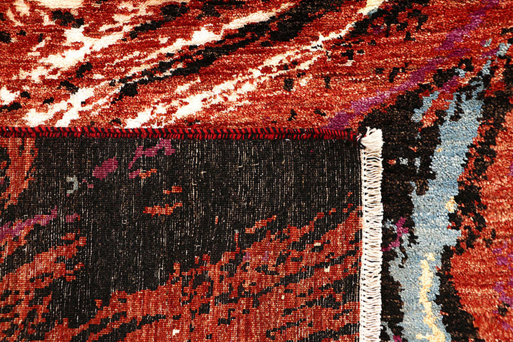 Multi Colored Abstract 4'  x" 6'  3" - No. QA79929