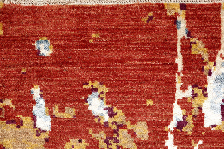 Multi Colored Abstract 4'  1" x 6'  3" - No. QA73555