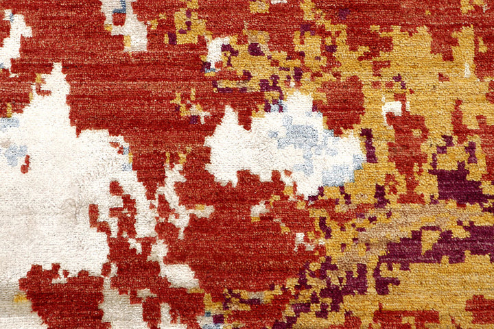 Multi Colored Abstract 4'  1" x 6'  3" - No. QA73555