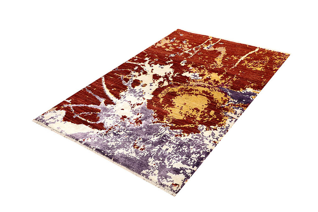 Multi Colored Abstract 4'  1" x 6'  3" - No. QA79947