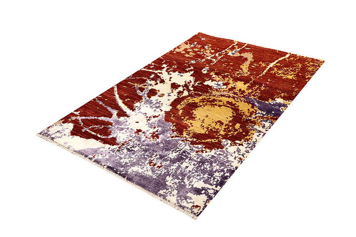 Multi Colored Abstract 4'  1" x 6'  3" - No. QA79947