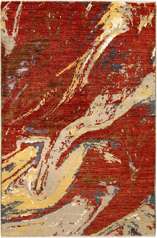 Multi Colored Abstract 4' 1 x 6' 3 - No. 67810 - ALRUG Rug Store