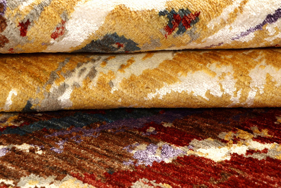 Multi Colored Abstract 4'  x" 6'  4" - No. QA52734