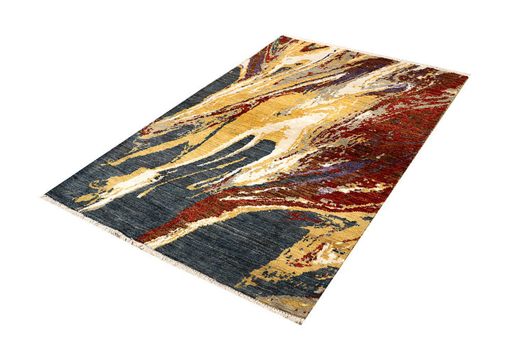 Multi Colored Abstract 4'  x" 6'  4" - No. QA52734