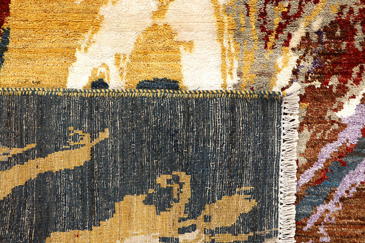 Multi Colored Abstract 4'  x" 6'  4" - No. QA52734