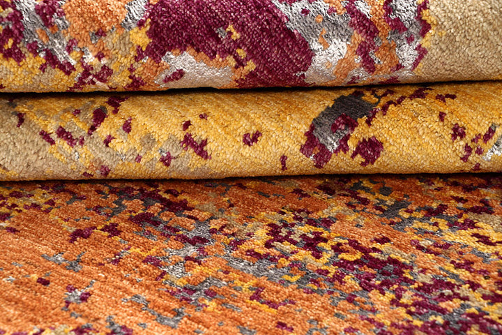 Multi Colored Abstract 4'  2" x 6'  2" - No. QA31389