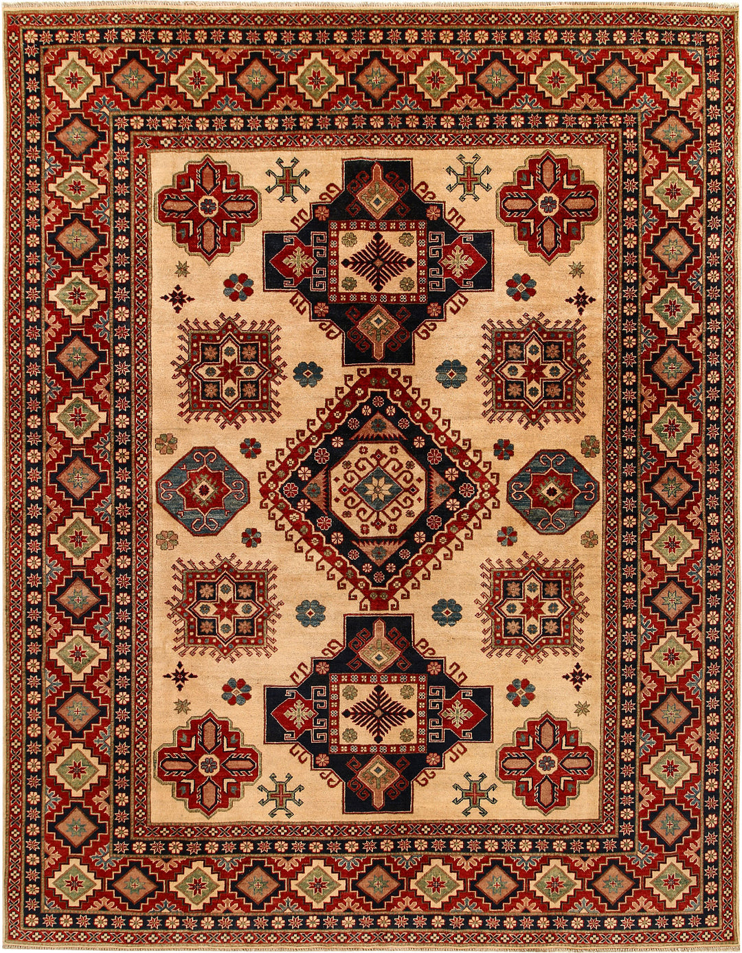 Bisque Kazak 8' 10 x 11' 8 - No. 67836 - ALRUG Rug Store