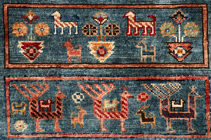 Multi Colored Kazak 2' 8 x 11' 5 - No. 67866 - ALRUG Rug Store