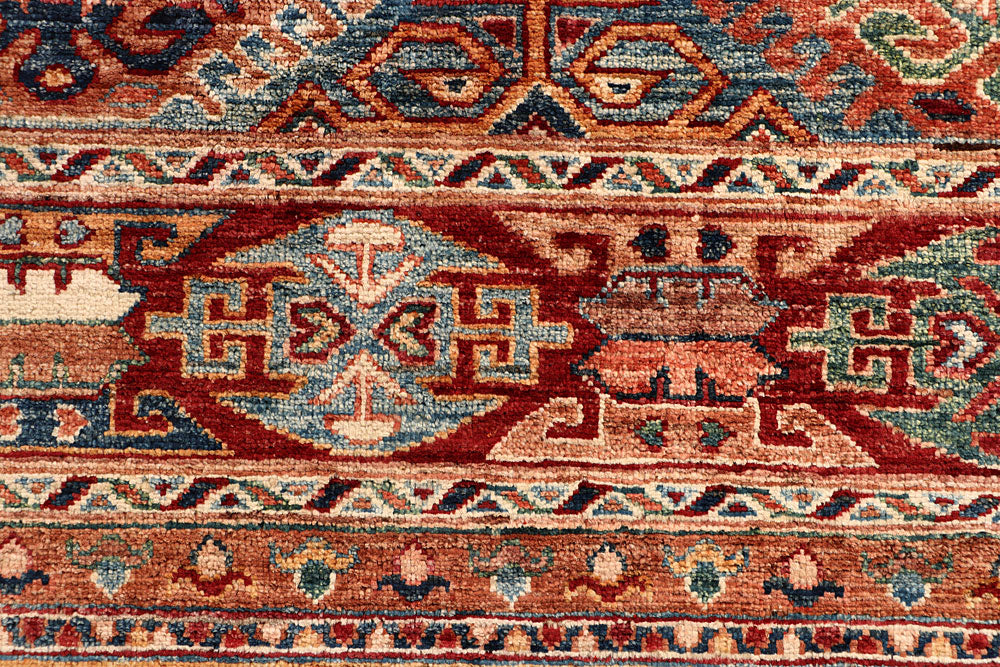 Multi Colored Kazak 2' 2 x 9' 9 - No. 67867 - ALRUG Rug Store