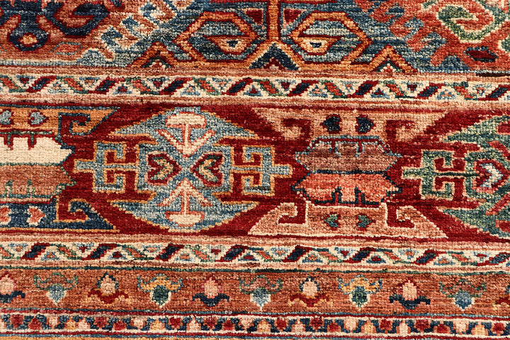 Multi Colored Kazak 2' 2 x 9' 9 - No. 67867 - ALRUG Rug Store