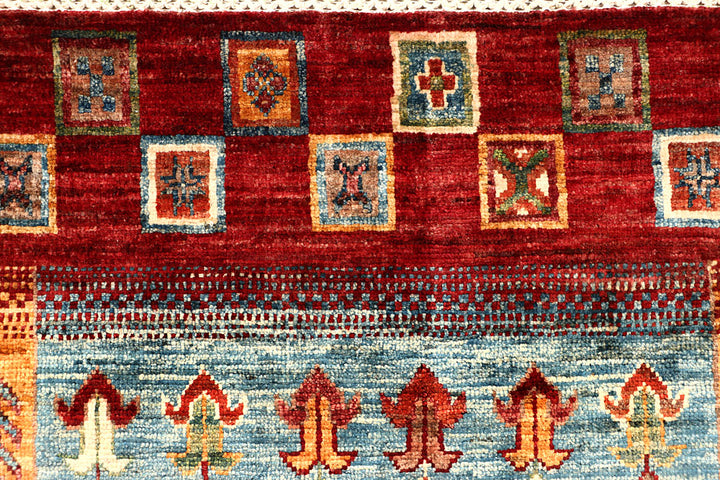 Multi Colored Kazak 2' 6 x 9' 11 - No. 67869 - ALRUG Rug Store