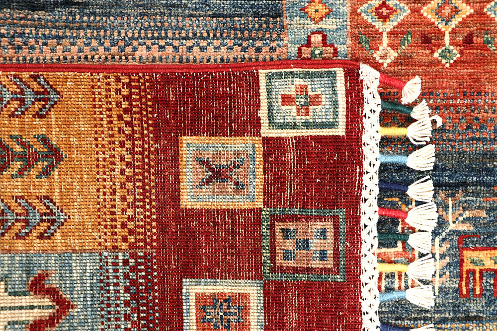 Multi Colored Kazak 2' 6 x 9' 11 - No. 67869 - ALRUG Rug Store