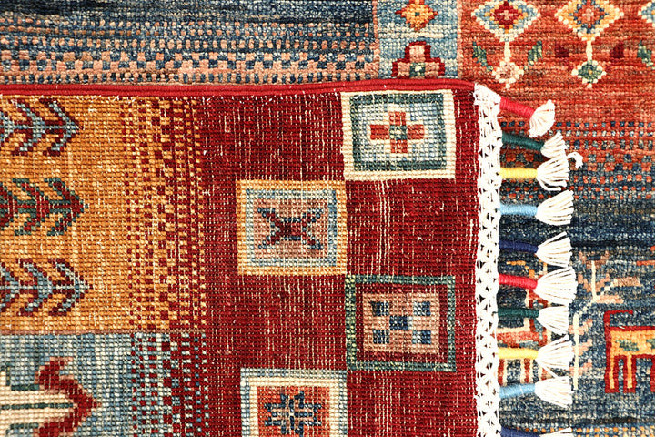 Multi Colored Kazak 2' 6 x 9' 11 - No. 67869 - ALRUG Rug Store