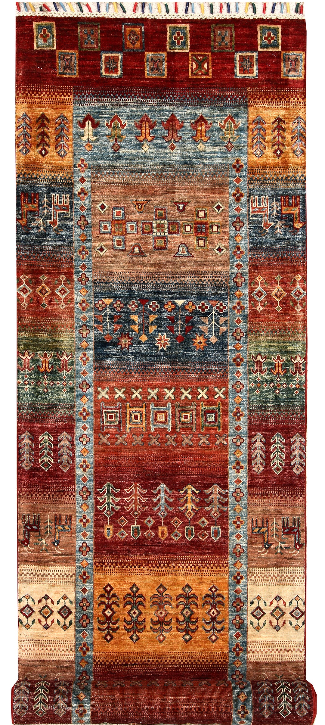Multi Colored Kazak 2' 6 x 9' 11 - No. 67869 - ALRUG Rug Store