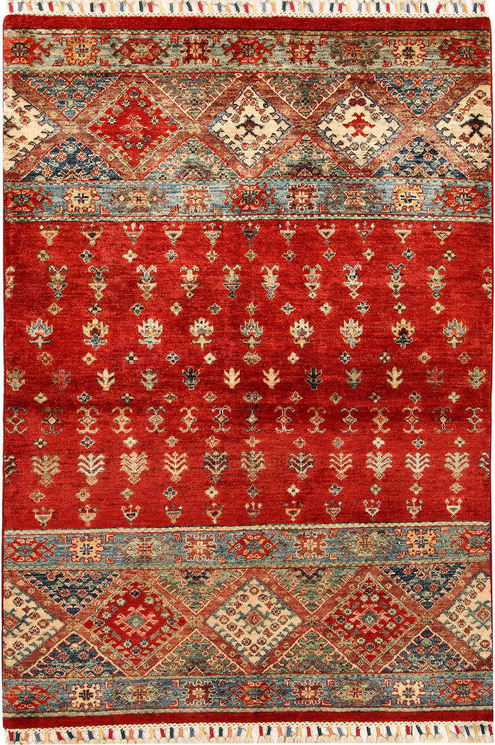 Multi Colored Kazak 3' 10 x 5' 8 - No. 67879 - ALRUG Rug Store