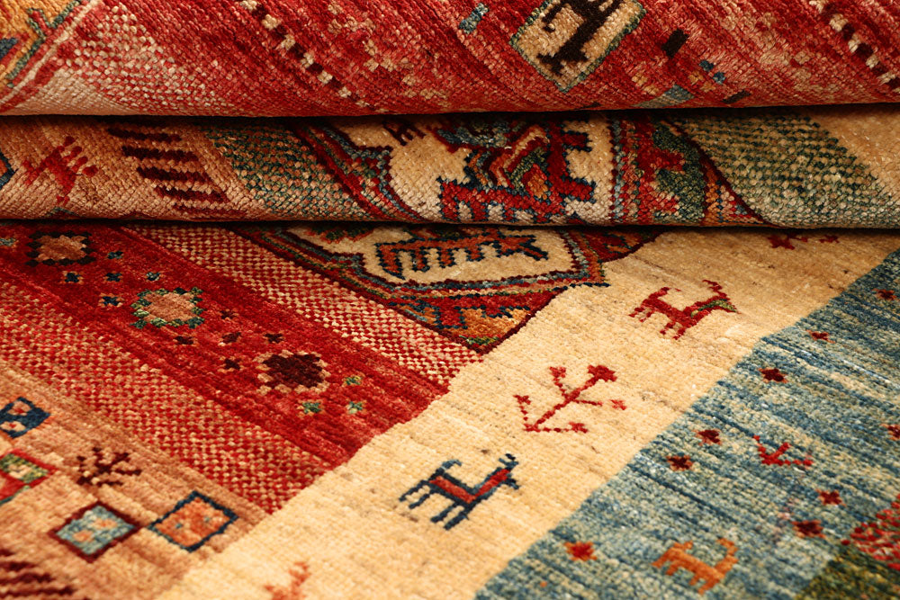 Multi Colored Kazak 5' x 6' 10 - No. 67880 - ALRUG Rug Store