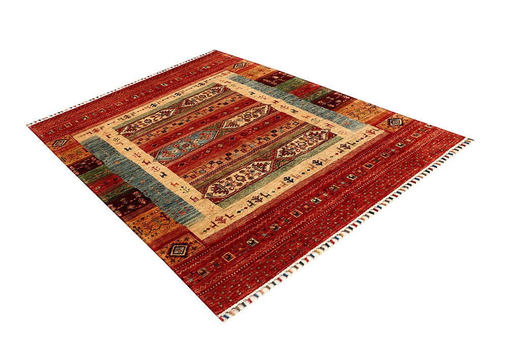 Multi Colored Kazak 5' x 6' 10 - No. 67880 - ALRUG Rug Store