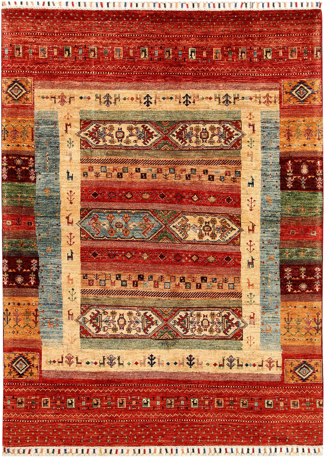 Multi Colored Kazak 5' x 6' 10 - No. 67880 - ALRUG Rug Store