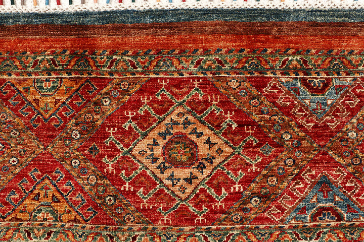 Multi Colored Kazak 5' x 6' 6 - No. 67881 - ALRUG Rug Store